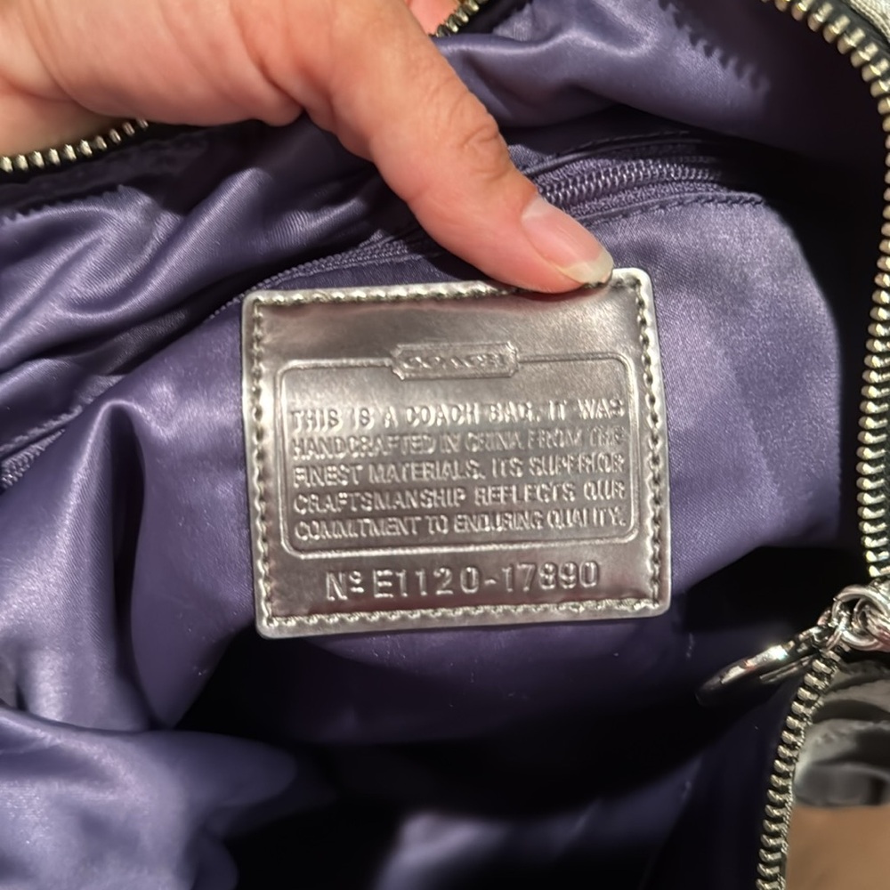 Coach poppy black & gray signature logo shoulder bag purse 2011 - Picture 11 of 13
